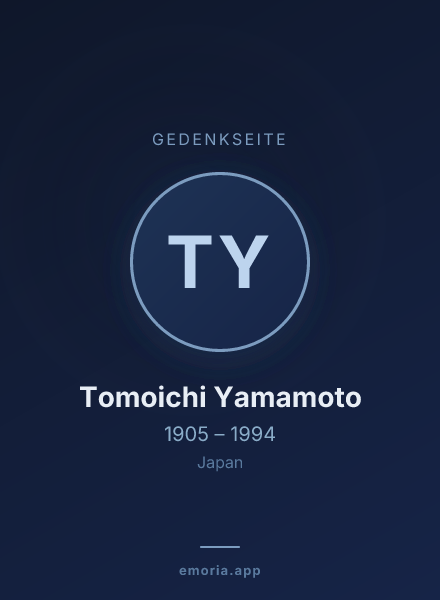 Gedenkportrait von Tomoichi Yamamoto