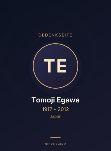 Gedenkportrait von Tomoji Egawa
