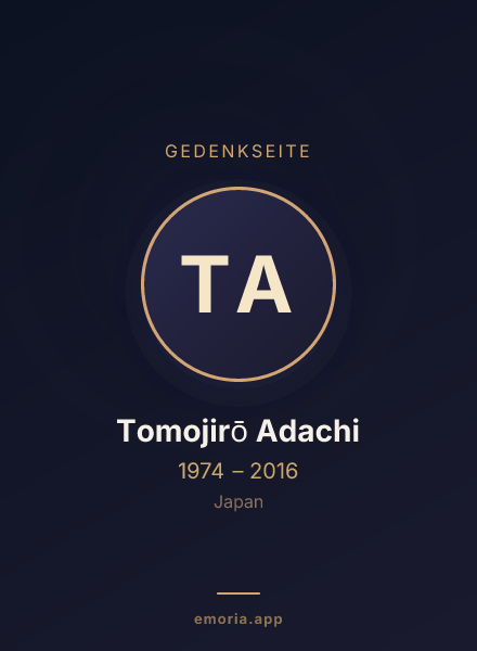 Gedenkportrait von Tomojirō Adachi