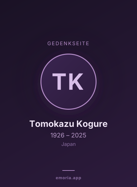 Gedenkportrait von Tomokazu Kogure