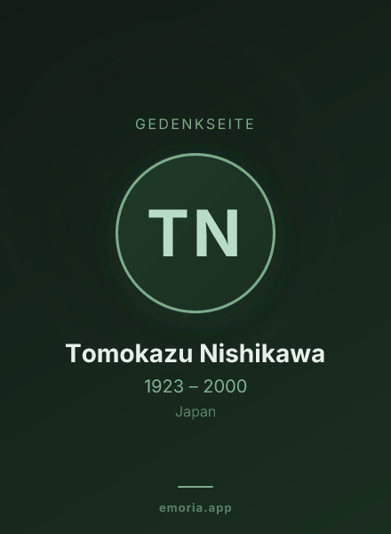 Gedenkportrait von Tomokazu Nishikawa