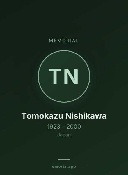 Memorial portrait of Tomokazu Nishikawa