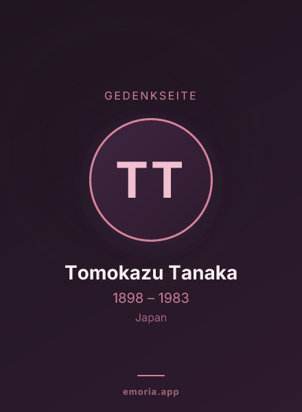 Gedenkportrait von Tomokazu Tanaka