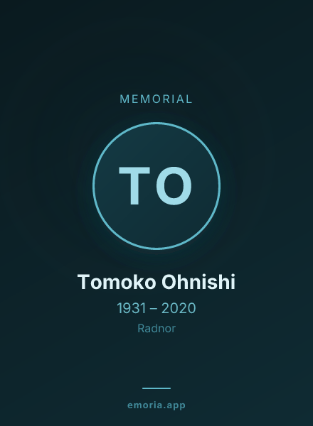 Memorial portrait of Tomoko Ohnishi
