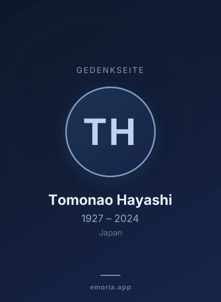Gedenkportrait von Tomonao Hayashi