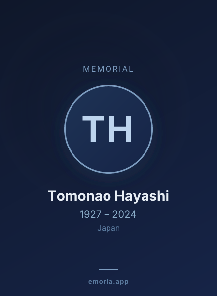 Memorial portrait of Tomonao Hayashi