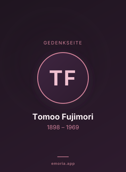 Gedenkportrait von Tomoo Fujimori