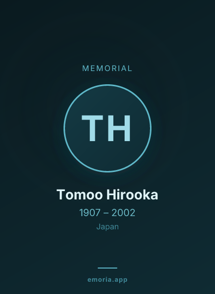 Memorial portrait of Tomoo Hirooka