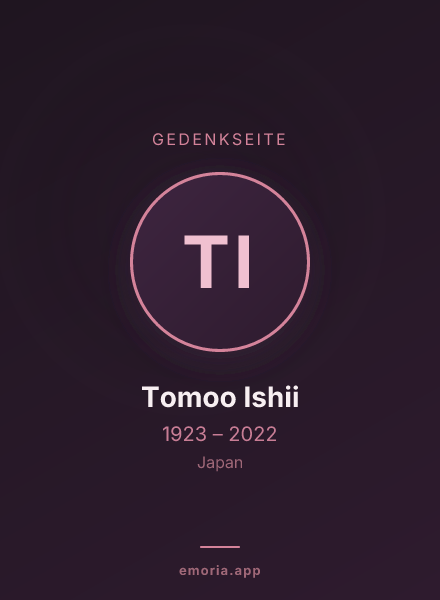 Gedenkportrait von Tomoo Ishii