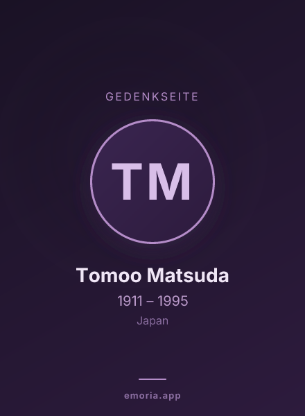 Gedenkportrait von Tomoo Matsuda