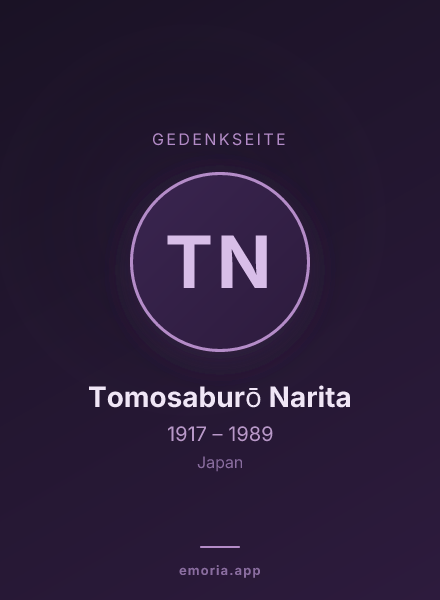 Gedenkportrait von Tomosaburō Narita