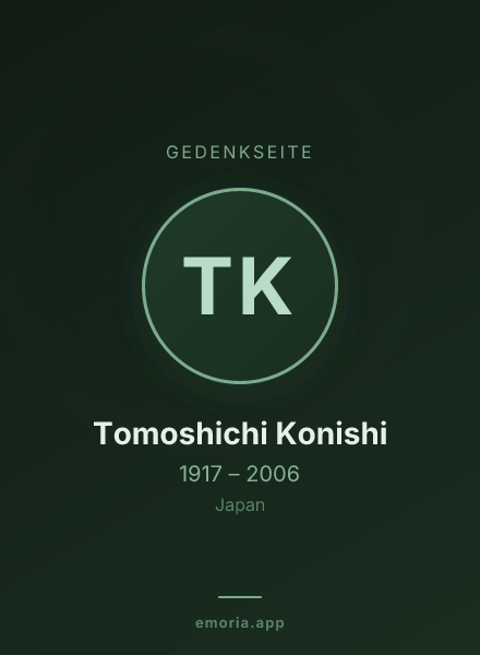 Gedenkportrait von Tomoshichi Konishi