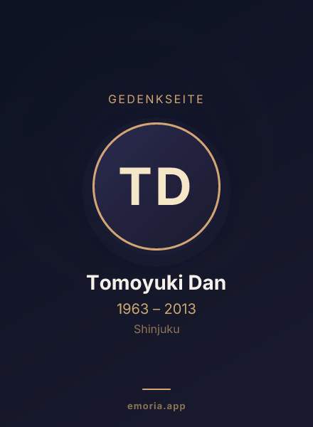Gedenkportrait von Tomoyuki Dan