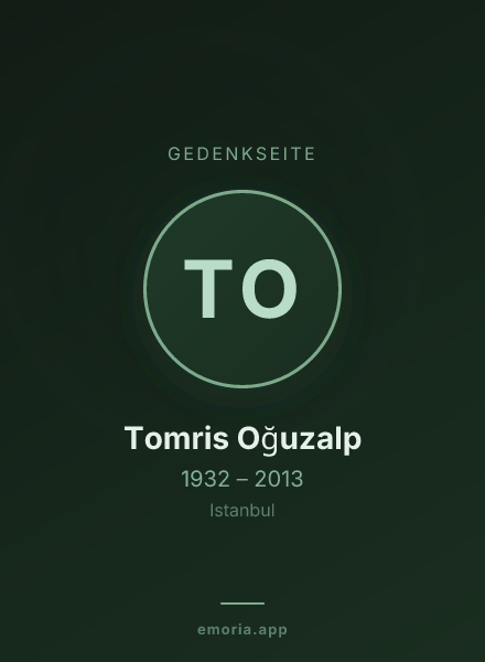 Gedenkportrait von Tomris Oğuzalp