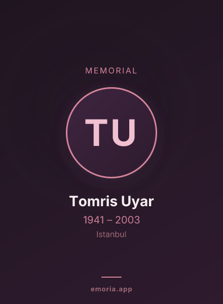 Memorial portrait of Tomris Uyar