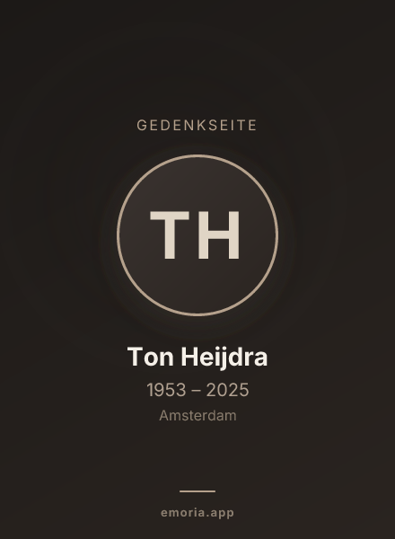 Gedenkportrait von Ton Heijdra