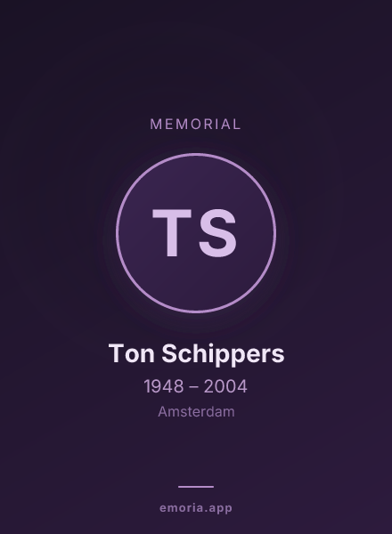 Memorial portrait of Ton Schippers