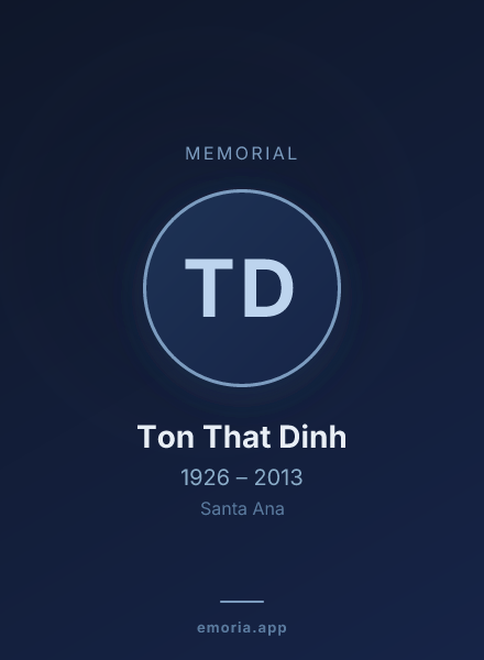 Memorial portrait of Ton That Dinh