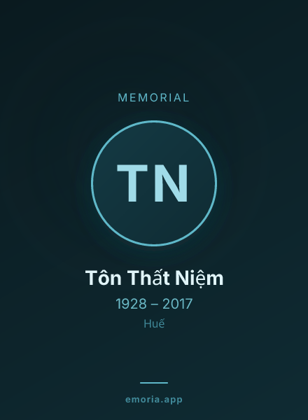 Memorial portrait of Tôn Thất Niệm