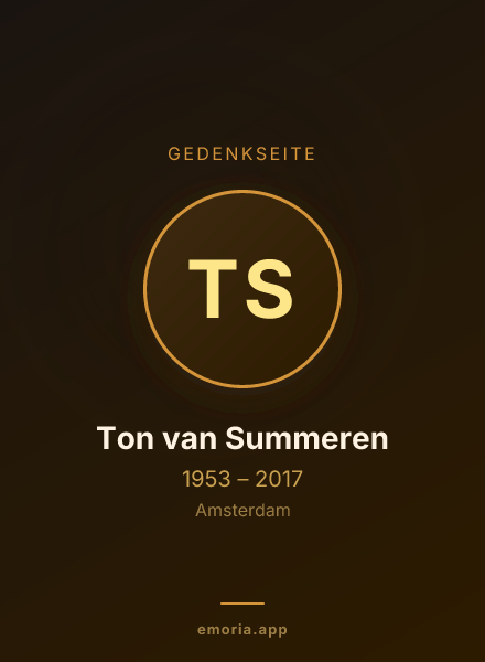 Gedenkportrait von Ton van Summeren