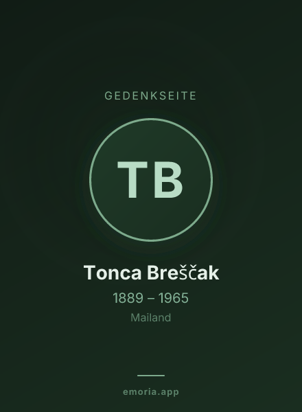 Gedenkportrait von Tonca Breščak