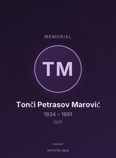 Memorial portrait of Tonči Petrasov Marović