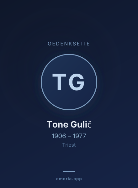 Gedenkportrait von Tone Gulič