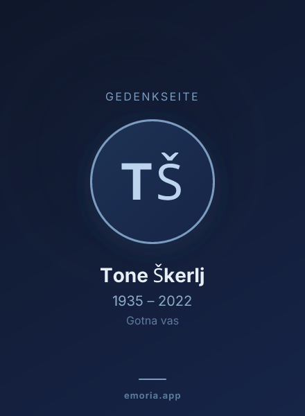 Gedenkportrait von Tone Škerlj