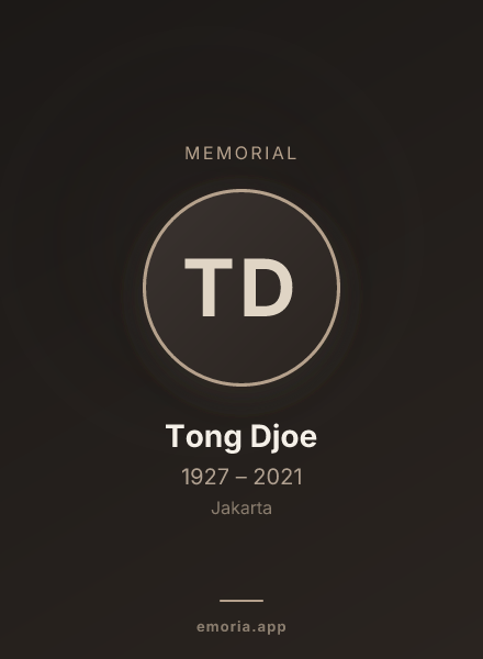 Memorial portrait of Tong Djoe