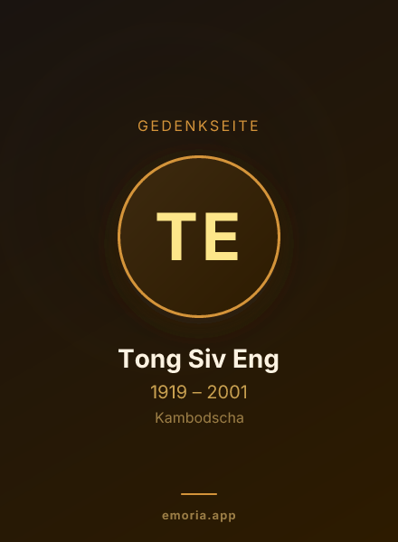 Gedenkportrait von Tong Siv Eng