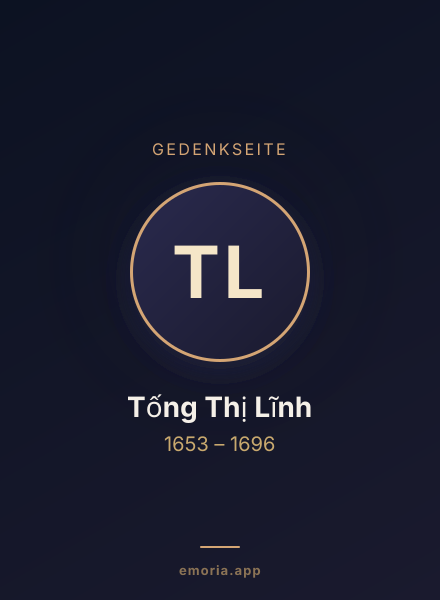 Gedenkportrait von Tống Thị Lĩnh