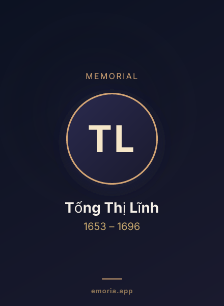 Memorial portrait of Tống Thị Lĩnh