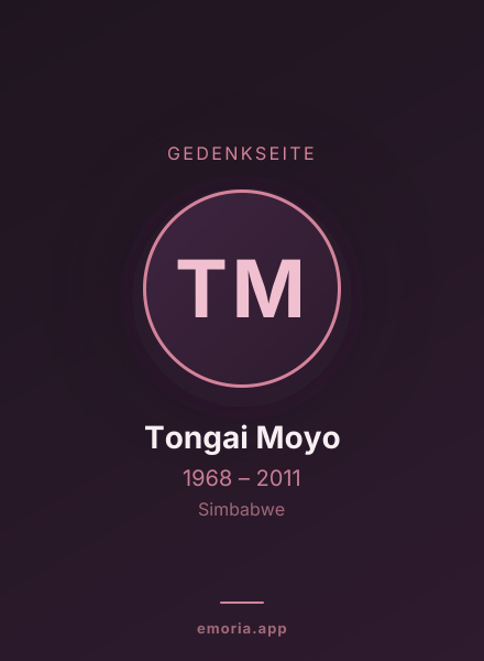 Gedenkportrait von Tongai Moyo