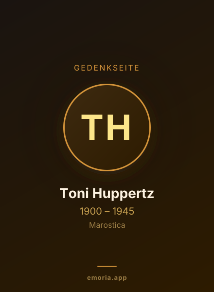 Gedenkportrait von Toni Huppertz