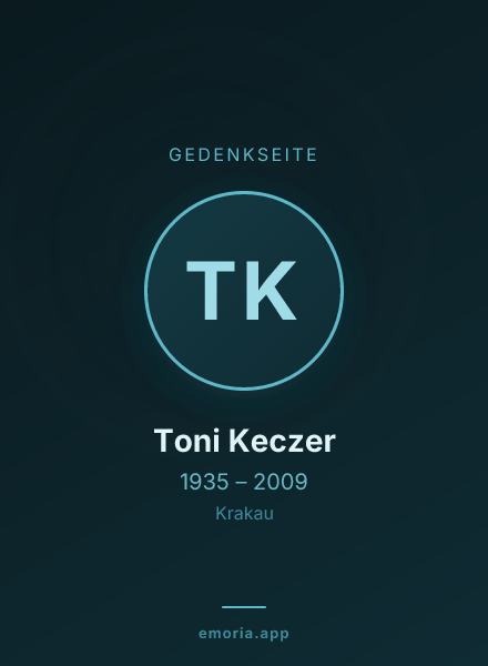 Gedenkportrait von Toni Keczer