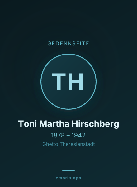Gedenkportrait von Toni Martha Hirschberg