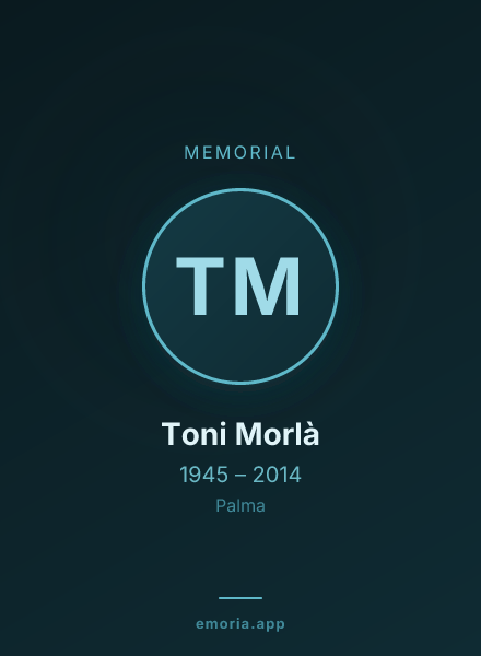 Memorial portrait of Toni Morlà
