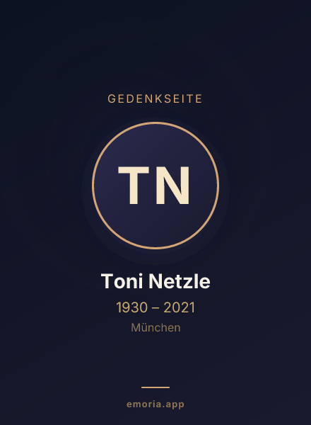 Gedenkportrait von Toni Netzle