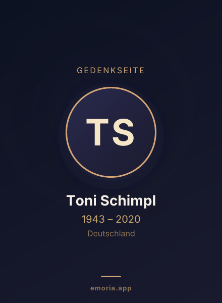 Gedenkportrait von Toni Schimpl