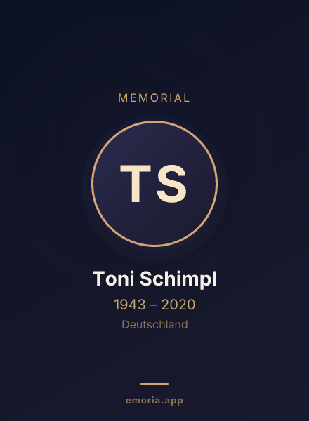 Memorial portrait of Toni Schimpl