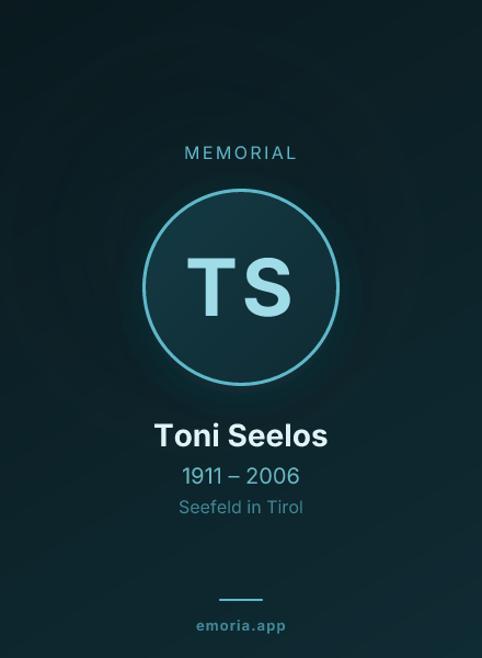 Memorial portrait of Toni Seelos