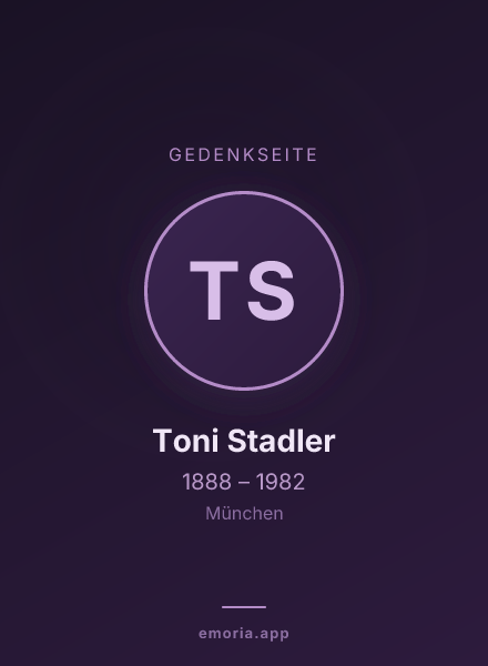 Gedenkportrait von Toni Stadler