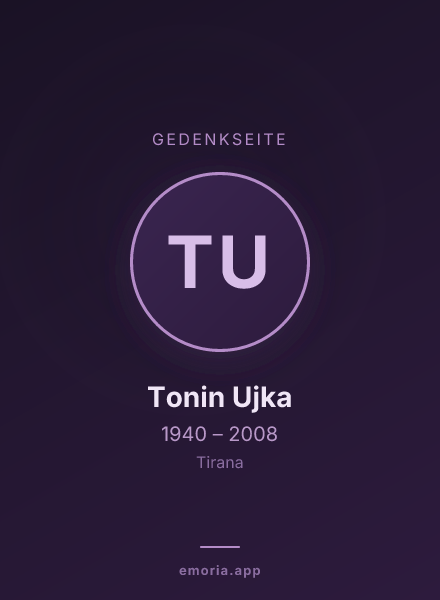 Gedenkportrait von Tonin Ujka