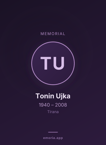 Memorial portrait of Tonin Ujka