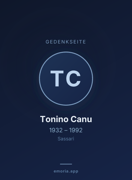Gedenkportrait von Tonino Canu
