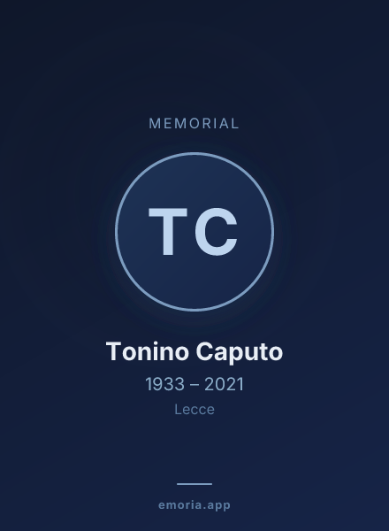 Memorial portrait of Tonino Caputo