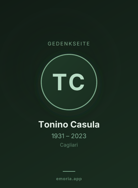 Gedenkportrait von Tonino Casula