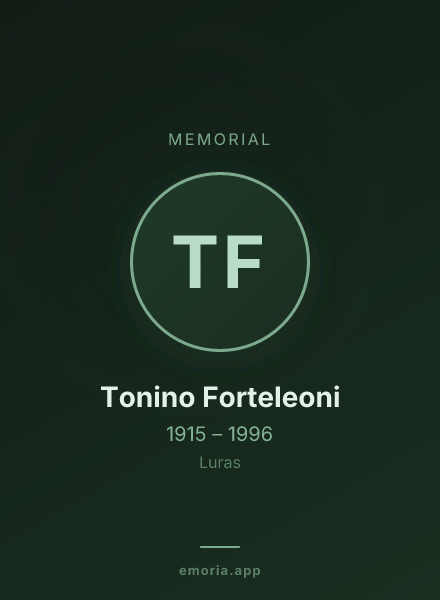 Memorial portrait of Tonino Forteleoni