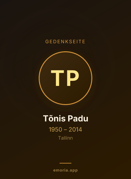 Gedenkportrait von Tõnis Padu