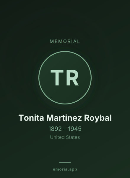 Memorial portrait of Tonita Martinez Roybal
